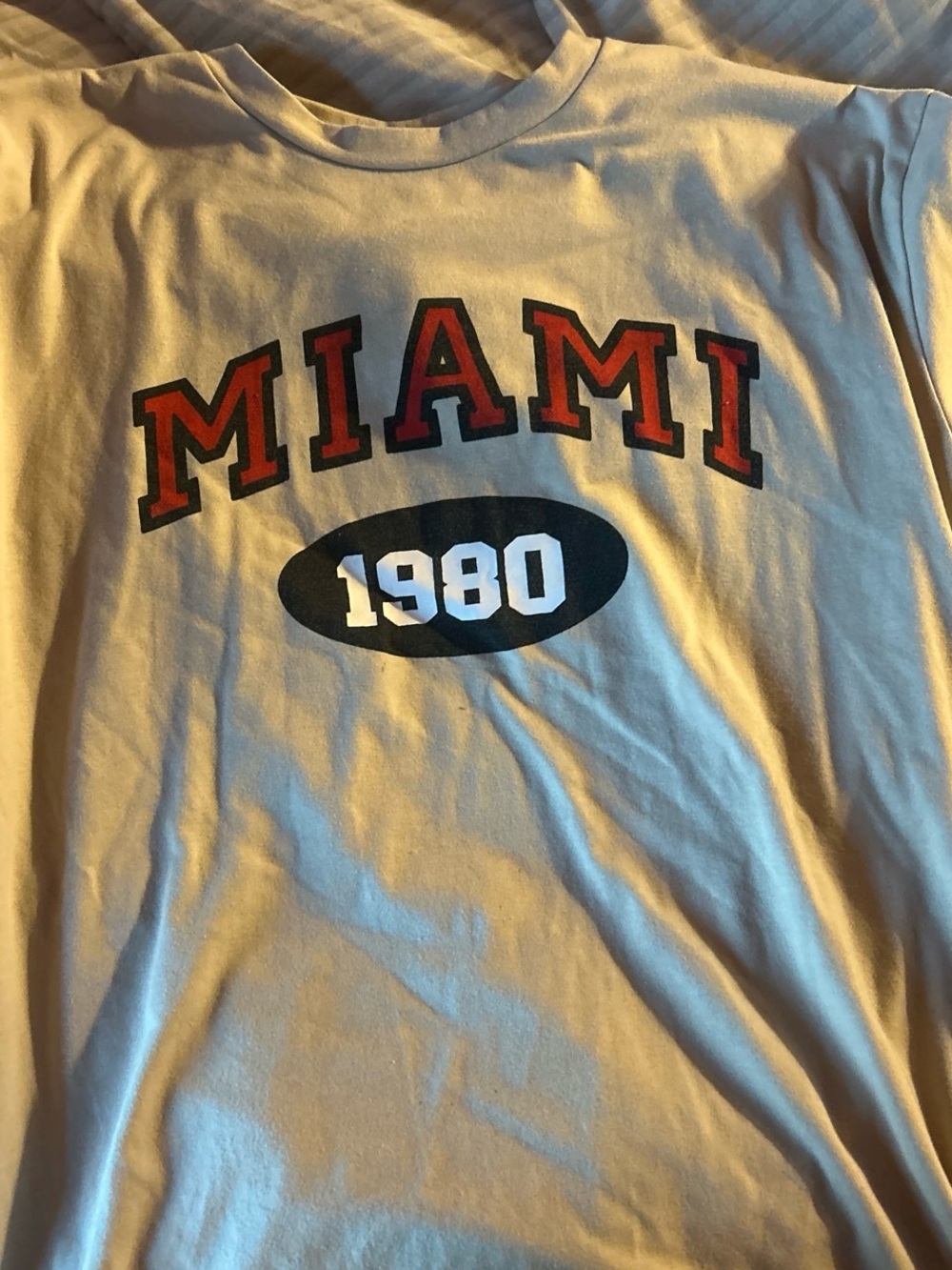 SHEIN White Miami 1980 Graphic Tee
